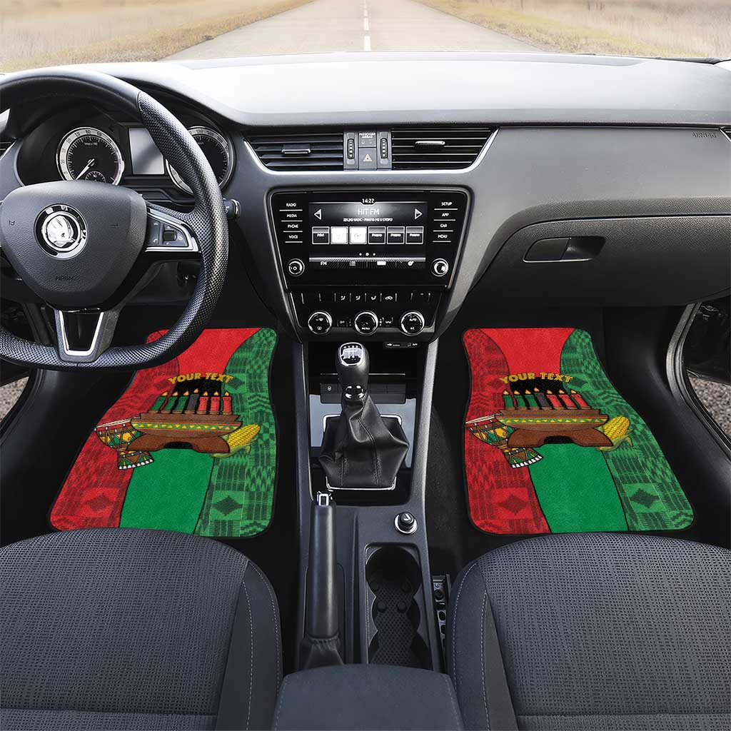 Personalized Happy Kwanzaa Holidays Car Mats Kente Pattern - African Pride