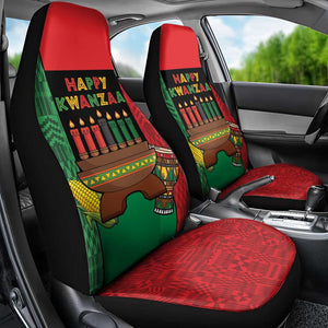 Happy Kwanzaa Holidays Car Seat Cover Kente Pattern - African Pride