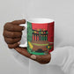 Personalized Happy Kwanzaa Ceramic Mug Kinara With Kente Pattern