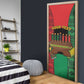 Personalized Happy Kwanzaa Door Cover Kinara With Kente Pattern