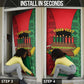 Personalized Happy Kwanzaa Door Cover Kinara With Kente Pattern