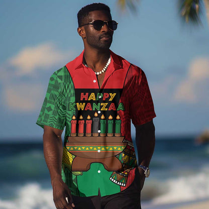 Personalized Happy Kwanzaa Holidays Hawaiian Shirt Kente Pattern - African Pride