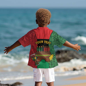 Personalized Happy Kwanzaa Holidays Kid Hawaiian Shirt Kente Pattern - African Pride