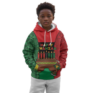Personalized Happy Kwanzaa Holidays Kid Hoodie Kente Pattern - African Pride