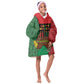 Personalized Happy Kwanzaa Holidays Kid Wearable Blanket Hoodie Kente Pattern - African Pride