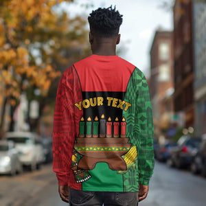 Personalized Happy Kwanzaa Holidays Long Sleeve Shirt Kente Pattern - African Pride