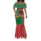 Personalized Happy Kwanzaa Holidays Mermaid Dress Kente Pattern - African Pride