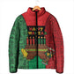 Personalized Happy Kwanzaa Padded Jacket Kinara With Kente Pattern