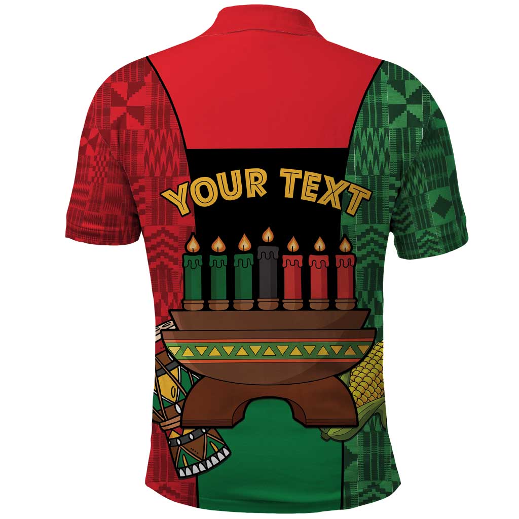 Personalized Happy Kwanzaa Holidays Polo Shirt Kente Pattern - African Pride