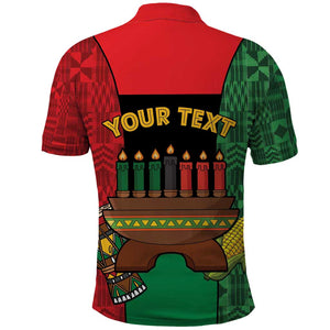 Personalized Happy Kwanzaa Holidays Polo Shirt Kente Pattern - African Pride