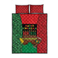 Happy Kwanzaa Holidays Quilt Bed Set Kente Pattern - African Pride