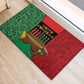 Happy Kwanzaa Holidays Rubber Doormat Kente Pattern - African Pride