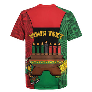 Personalized Happy Kwanzaa Holidays Rugby Jersey Kente Pattern - African Pride