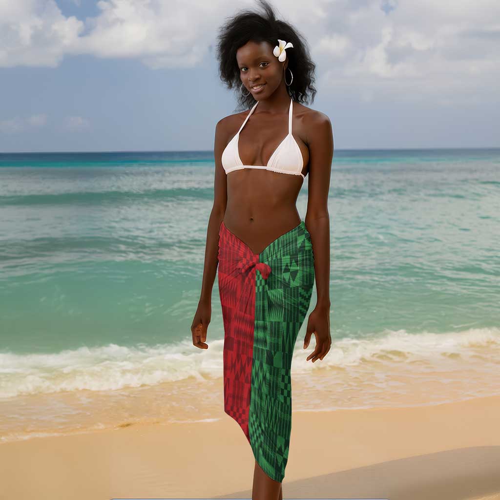 Happy Kwanzaa Holidays Sarong Kente Pattern - African Pride