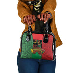 Happy Kwanzaa Holidays Shoulder Handbag Kente Pattern - African Pride