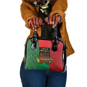 Happy Kwanzaa Holidays Shoulder Handbag Kente Pattern - African Pride