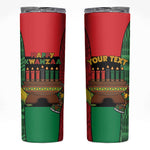 Personalized Happy Kwanzaa Holidays Skinny Tumbler Kente Pattern - African Pride