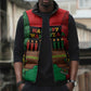 Personalized Happy Kwanzaa Sleeveless Puffer Jacket Kinara With Kente Pattern