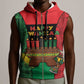Personalized Happy Kwanzaa Holidays Sleeveless Zip Hoodie Kente Pattern - African Pride