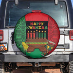 Happy Kwanzaa Holidays Spare Tire Cover Kente Pattern - African Pride