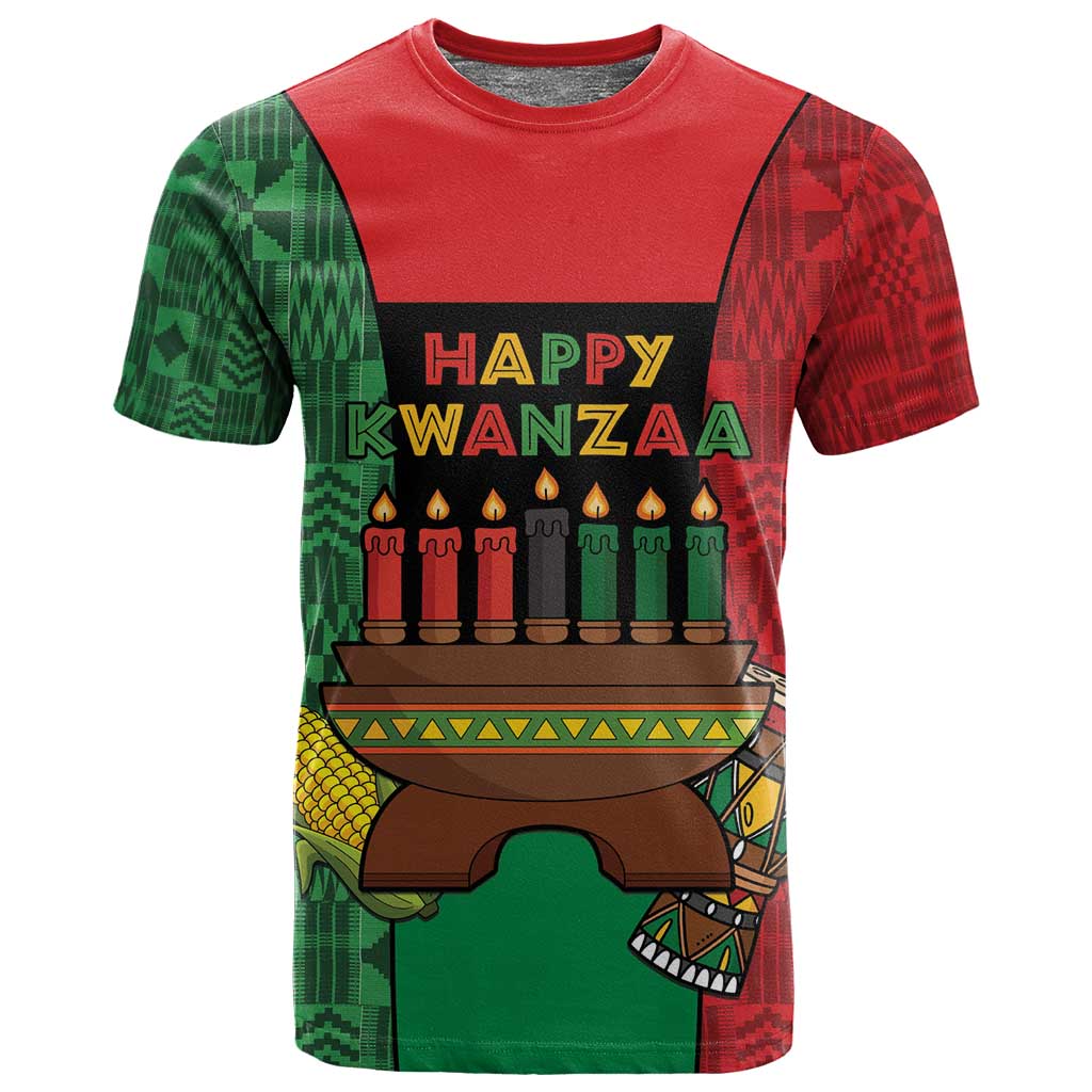 Personalized Happy Kwanzaa Holidays T shirt Kente Pattern - African Pride