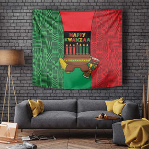 Happy Kwanzaa Holidays Tapestry Kente Pattern - African Pride