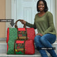 Happy Kwanzaa Travel Bag Kinara With Kente Pattern