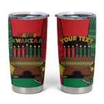 Personalized Happy Kwanzaa Holidays Tumbler Cup Kente Pattern - African Pride