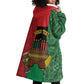 Personalized Happy Kwanzaa Holidays Wearable Blanket Hoodie Kente Pattern - African Pride