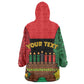 Personalized Happy Kwanzaa Holidays Wearable Blanket Hoodie Kente Pattern - African Pride