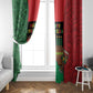 Happy Kwanzaa Holidays Window Curtain Kente Pattern - African Pride