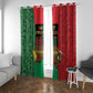 Happy Kwanzaa Holidays Window Curtain Kente Pattern - African Pride