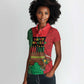 Personalized Happy Kwanzaa Holidays Women Polo Shirt Kente Pattern - African Pride