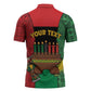Personalized Happy Kwanzaa Zipper Polo Shirt Kinara With Kente Pattern