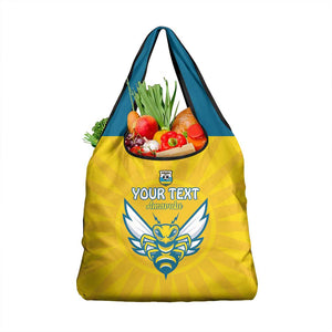 Custom Afro Rwanda Football Grocery Bag Go Wasps