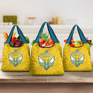 Custom Afro Rwanda Football Grocery Bag Go Wasps