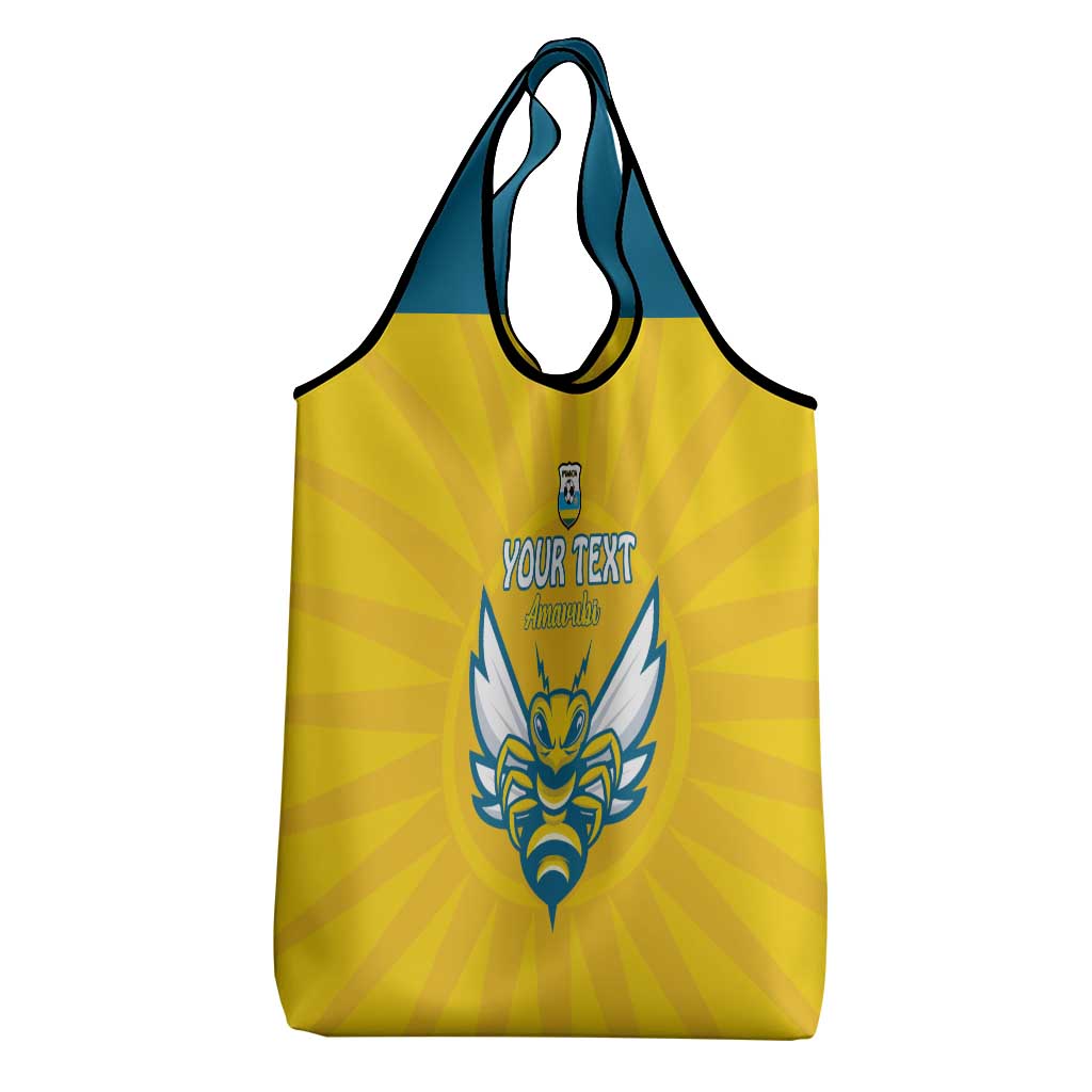 Custom Afro Rwanda Football Grocery Bag Go Wasps