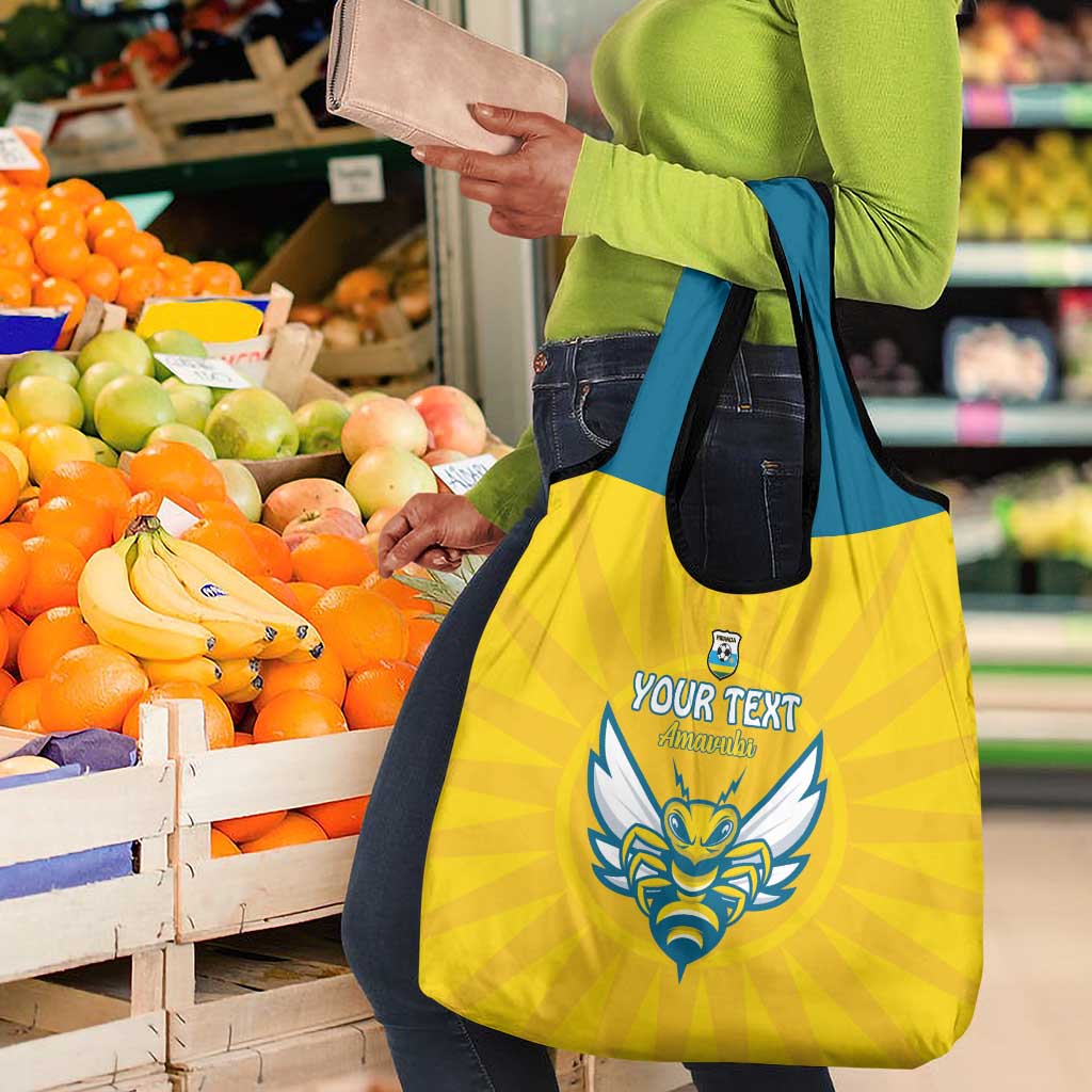 Custom Afro Rwanda Football Grocery Bag Go Wasps