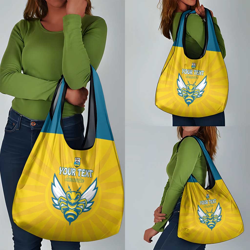 Custom Afro Rwanda Football Grocery Bag Go Wasps