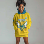 Custom Afro Rwanda Football Hoodie Dress Go Wasps
