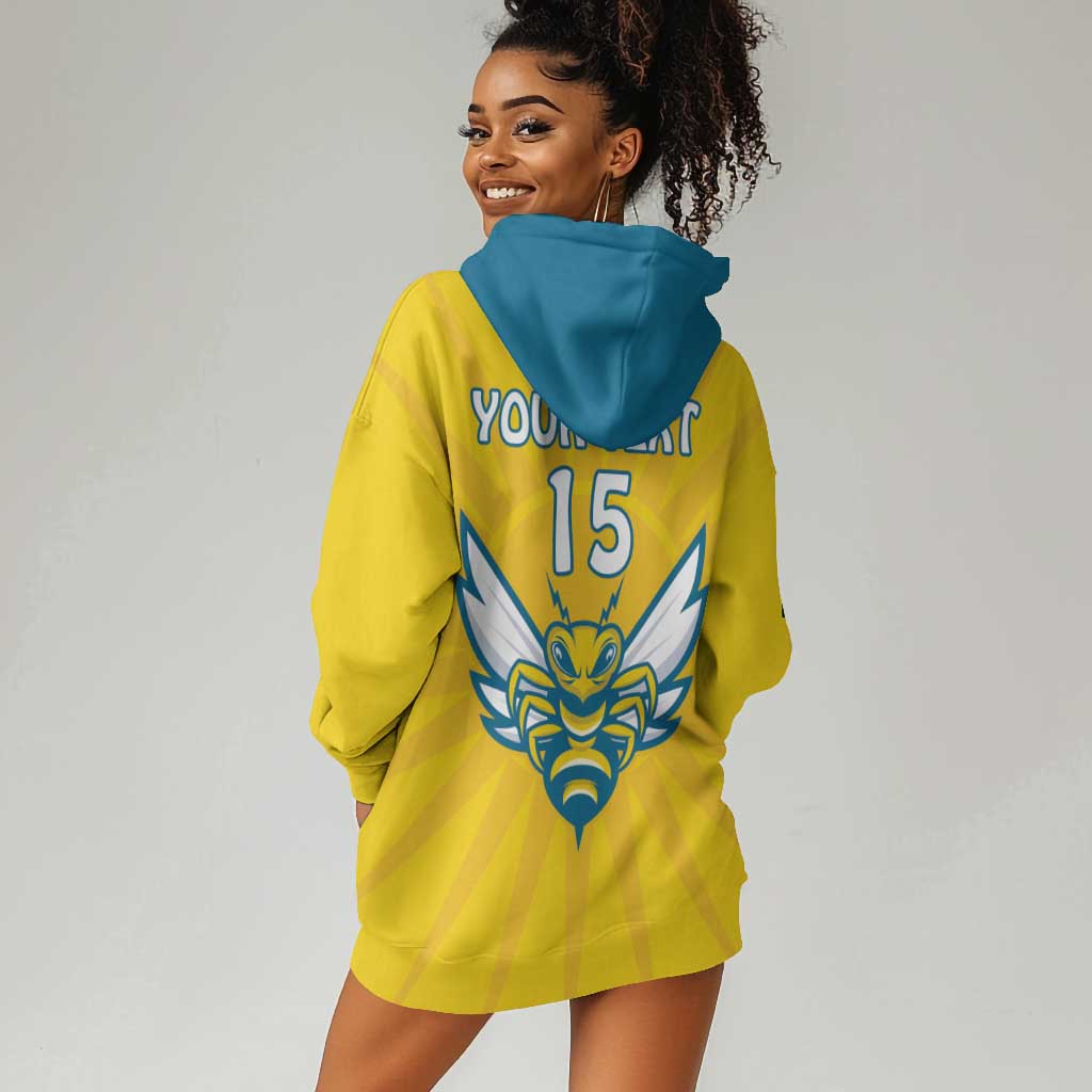 Custom Afro Rwanda Football Hoodie Dress Go Wasps
