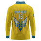 Custom Afro Rwanda Football Long Sleeve Polo Shirt Go Wasps
