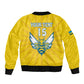 Custom Afro Rwanda Football Sleeve Zip Bomber Jacket Go Wasps