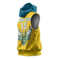 Custom Afro Rwanda Football Sleeveless Hoodie Go Wasps - African Pride