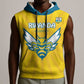 Custom Afro Rwanda Football Sleeveless Hoodie Go Wasps - African Pride