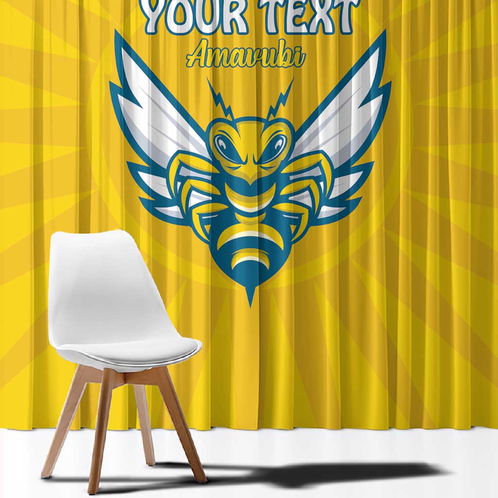 Custom Afro Rwanda Football Window Curtain Go Wasps