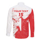 Custom Tunisia Football Long Sleeve Button Shirt Go Champions