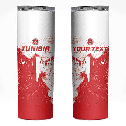 Custom Tunisia Football Skinny Tumbler Go Champions