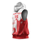 Custom Tunisia Football Sleeveless Hoodie Go Champions - African Pride
