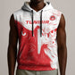 Custom Tunisia Football Sleeveless Hoodie Go Champions - African Pride